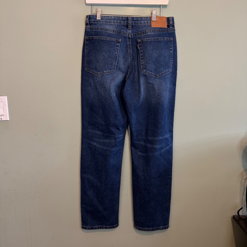 & Everything Denim Mens Dark Wash Casual Work Straight Leg Jeans Blue Size 31X30 - Picture 2 of 5